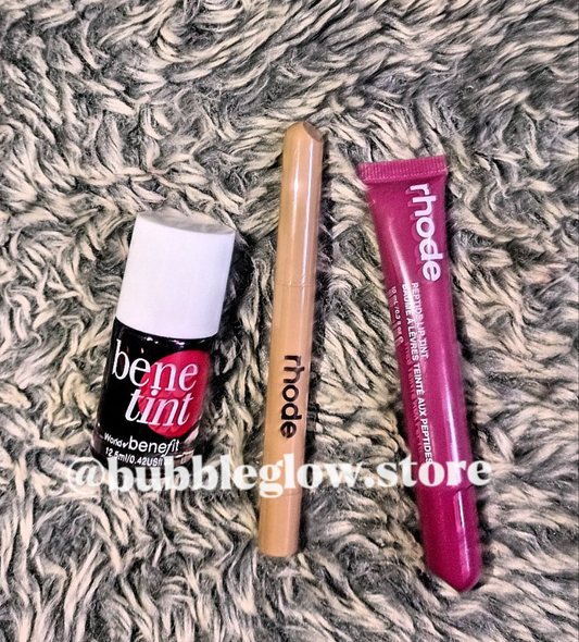 ✨Rhode Glow & Tint Trio – Lip Peptide Tint, Liner & Benetint.