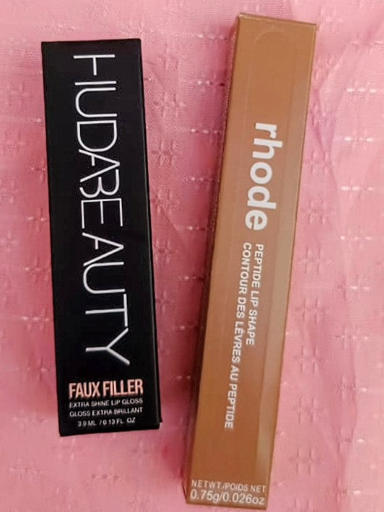Huda Beauty Faux Filler & Rhode Lip Liner Duo – Plump, Defined & Effortlessly Chic