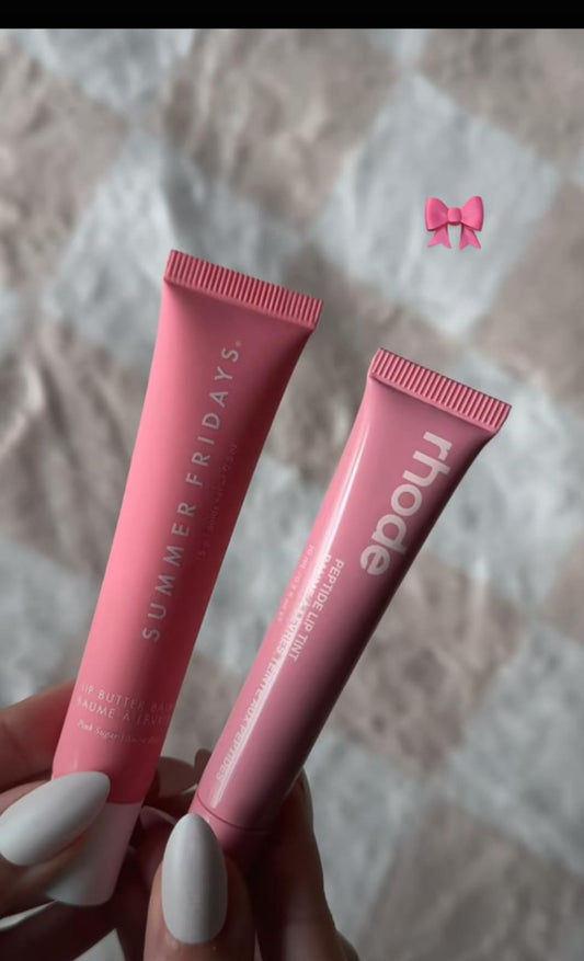 Summer Fridays Lip Balm & Rhode Lip Tint Combo – Hydrating Nourishing Glossy Finish
