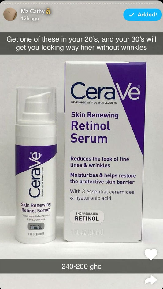 CeraVe Skin Renewing Retinol Serum – Smooth, Brighten & Revitalize Skin