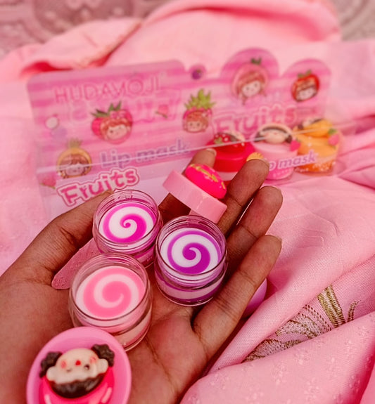 Hudamoji Lip Mask Set of 6 – Deep Hydration & Satin Glow Treatment