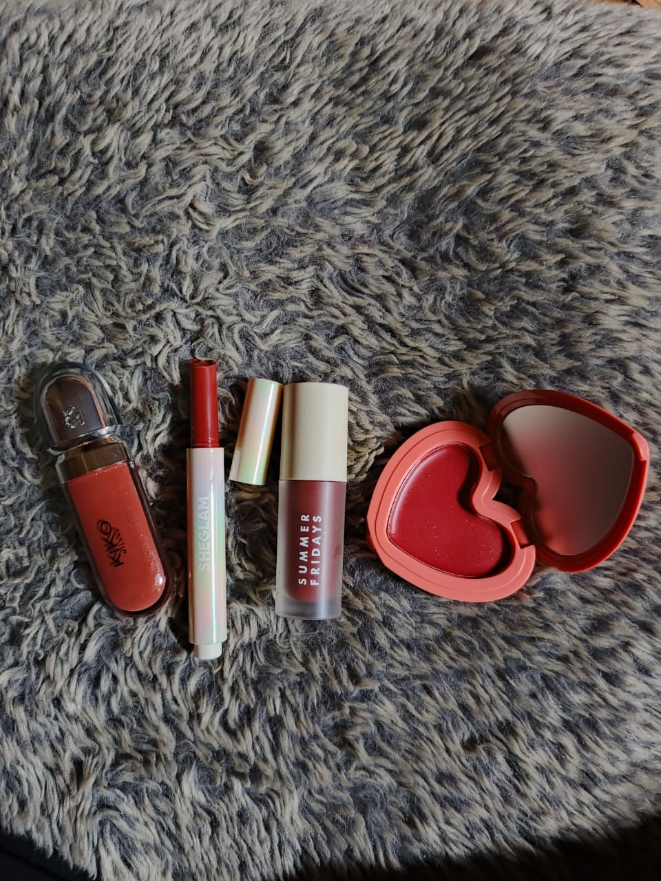 "Ultimate Lip & Blush Glow Set – Kiko Gloss, Sheglam Plumper, Summer Fridays Lip Oil & Cupid Blush"