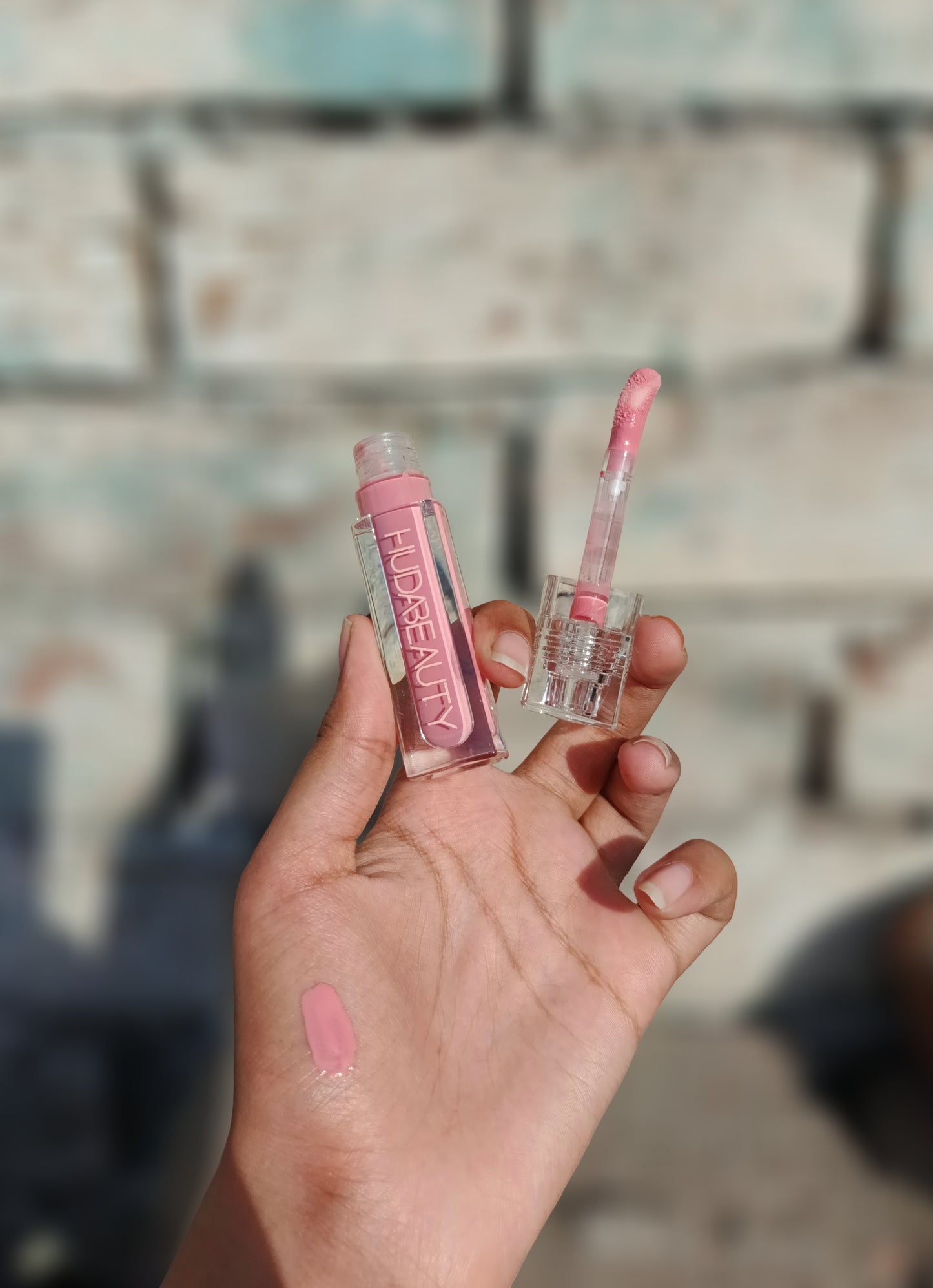 Huda Beauty Fauxfiller Lip Gloss – Plumping, High Shine, Non-Sticky & Hydrating Formula for Juicy, Fuller Lips