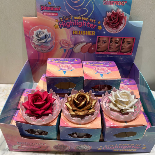 Long-Lasting Flower Blush & Highlighter – Soft Radiant Glow