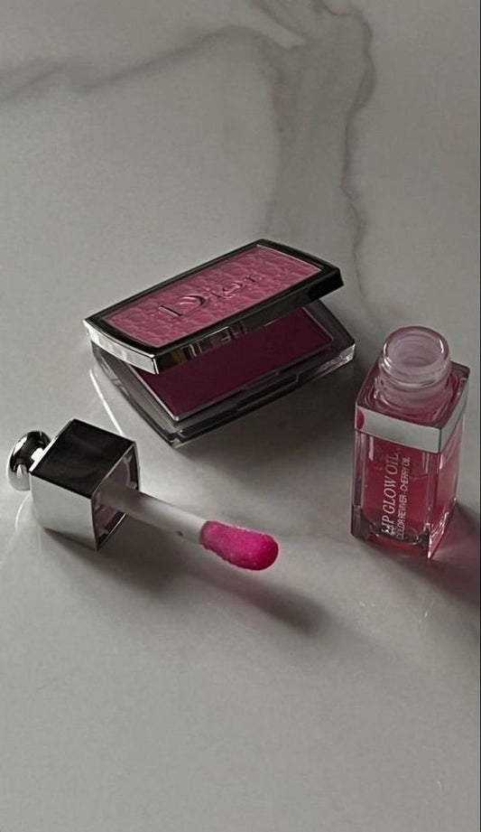 Luxury Glow and Color Set – Dior Lip Oil & Dior Blush Palette Duo