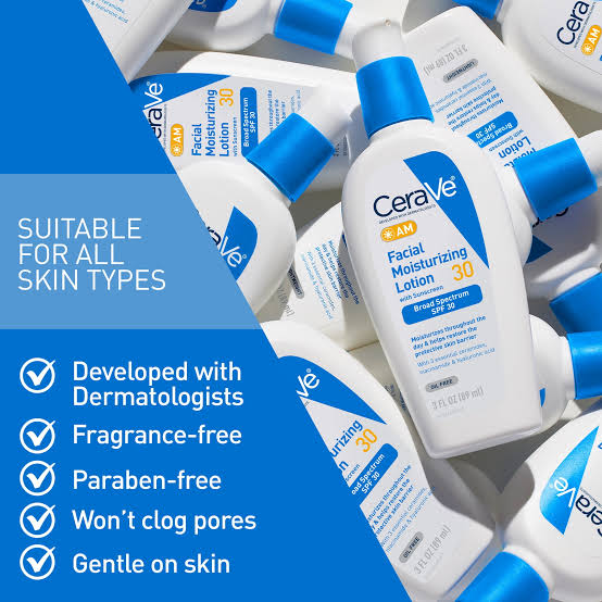 CeraVe AM Facial Moisturizing Lotion with SPF 30 – Hydrating Day Protection