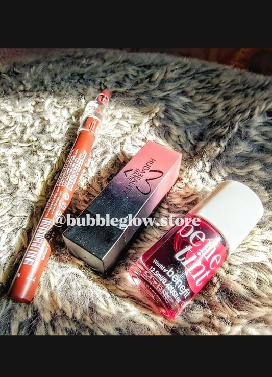 "Flormar, Huda & Benetint Trio Set"_Lip liner, Lipstick & Lip and cheek tint beautiful trio!!