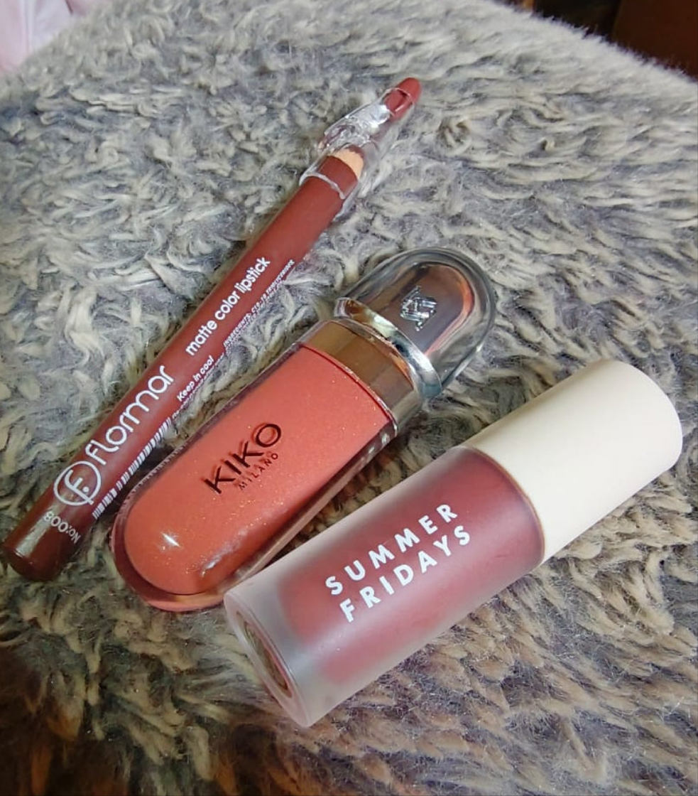 Trio Lip Essentials | Kiko Gloss, Flarmor Pencil & Summer Fridays Oil.