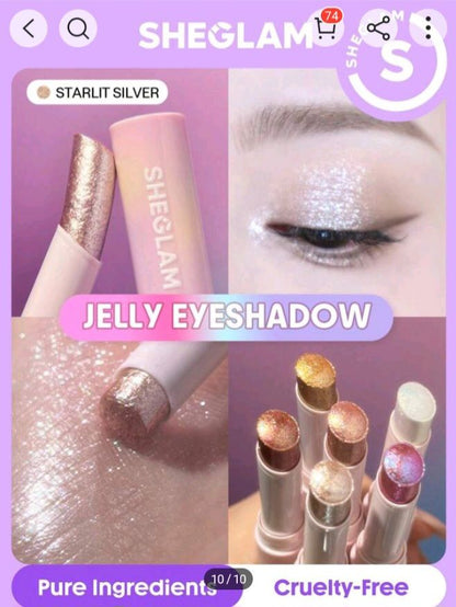 Sheglam Crystal Jelly Eyeshadow Stick – Shimmer, Glide & Glow