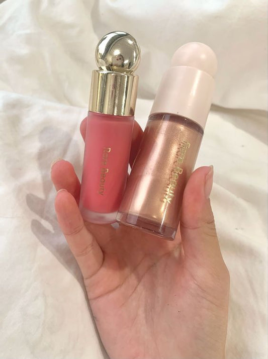 Rare Beauty Glow Duo – Liquid Blush & Highlighter Set