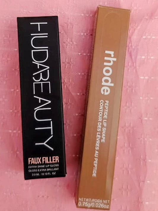 Huda Beauty Faux Filler & Rhode Lip Liner Duo – Plump, Defined & Effortlessly Chic