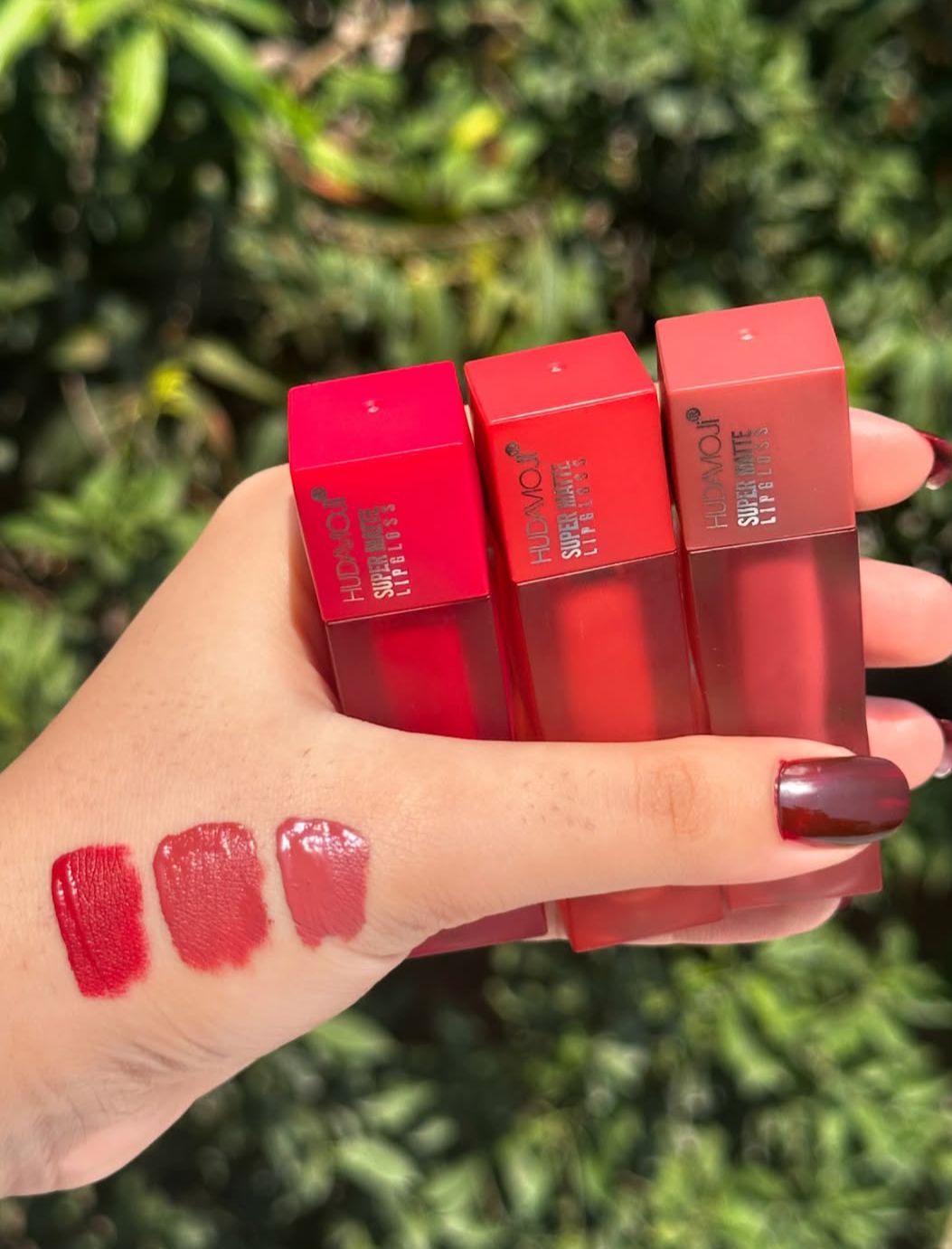 Hudamoji Teddy Matte Lip Gloss – Velvet Finish & Long-Lasting Color