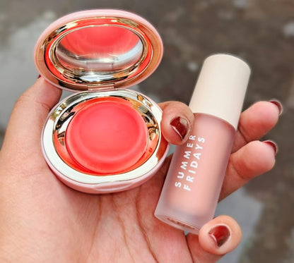 Rare beauty melting blush+summer Friday lip oil Duo –Radiant Glow & Juicy Hydration