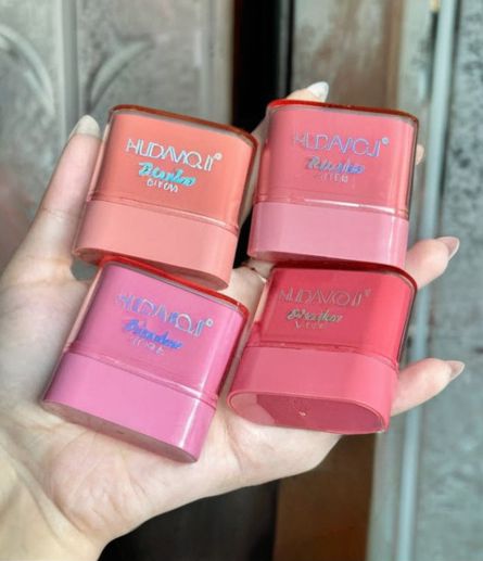 Hudamoji Lip & Cheek Blush Stick – Creamy Tint for a Natural Glow