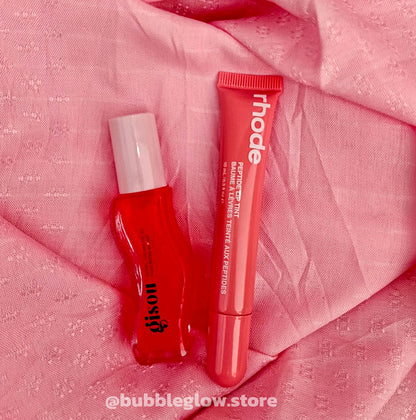 Glowy Lip Duo – Rhode Lip Tint & Gisou Lip Oil