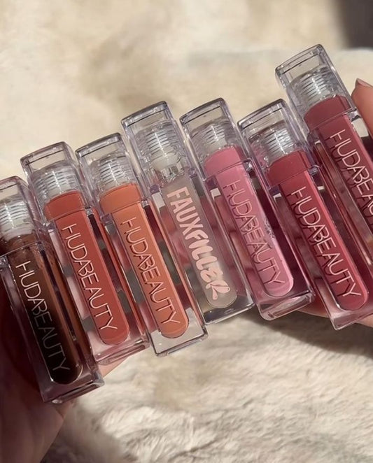 Huda Beauty Fauxfiller Lip Gloss – Plumping, High Shine, Non-Sticky & Hydrating Formula for Juicy, Fuller Lips