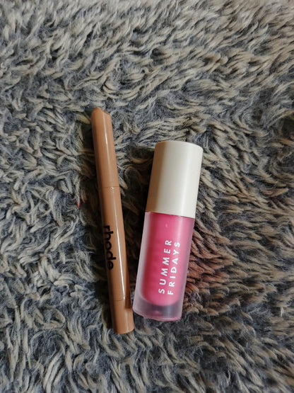 "Glow & Define: Summer Fridays Lip Oil + Rhode Lip Liner Duo"