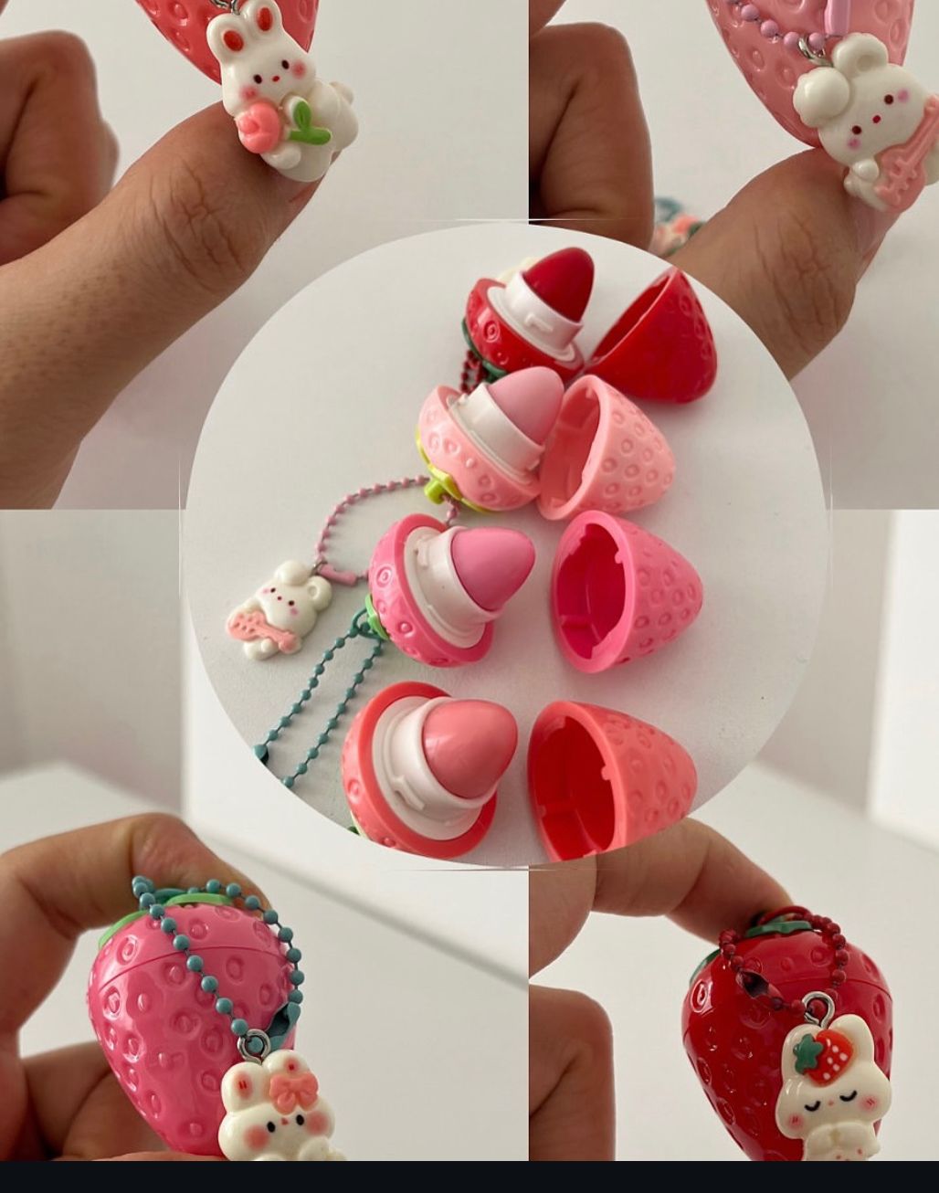 Hudamoji Strawberry Lip Balm – Cute Packaging & Hydrating Glow 🍓