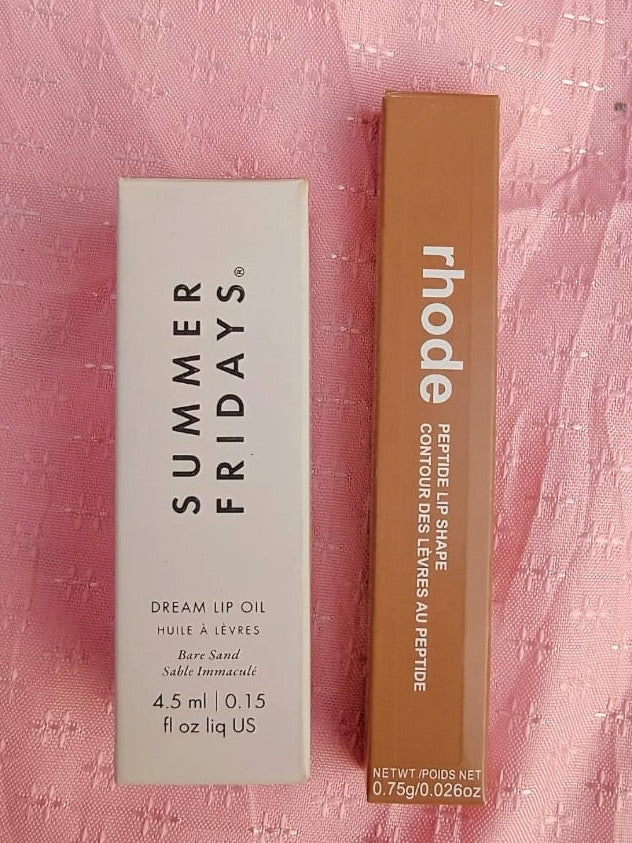 Summer Fridays Lip Oil & Rhode Lip Liner Duo – Glossy Nude Perfection