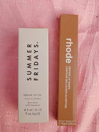 Summer Fridays Lip Oil & Rhode Lip Liner Duo – Glossy Nude Perfection