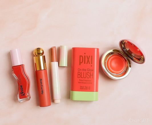 Makeup Combo Set – Lip Tint, Lip Gloss, Lipstick, Blush Stick & Cream Blush