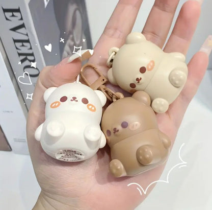 Hudamoji Teddy Bear Lip Balm – Cute Design & Hydrating Care 🧸