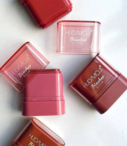 Hudamoji Lip & Cheek Blush Stick – Creamy Tint for a Natural Glow