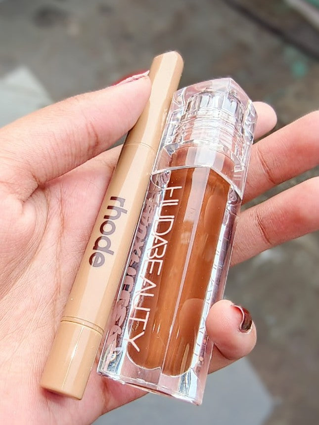 Huda Beauty Faux Filler & Rhode Lip Liner Duo – Plump, Defined & Effortlessly Chic