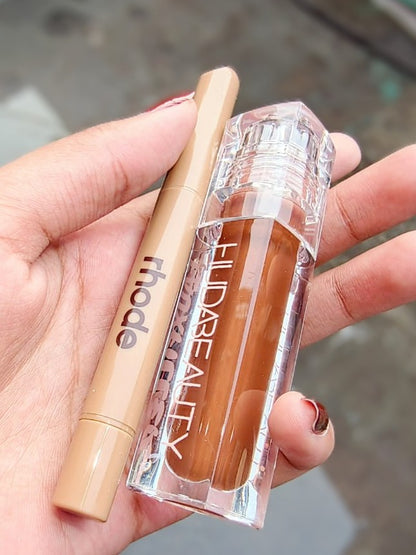 Huda Beauty Faux Filler & Rhode Lip Liner Duo – Plump, Defined & Effortlessly Chic
