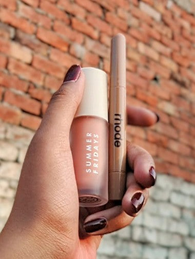 Summer Fridays Lip Oil & Rhode Lip Liner Duo – Glossy Nude Perfection