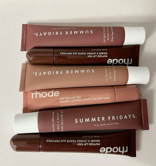 Summer Fridays Lip Balm & Rhode Lip Tint Combo – Hydrating Nourishing Glossy Finish