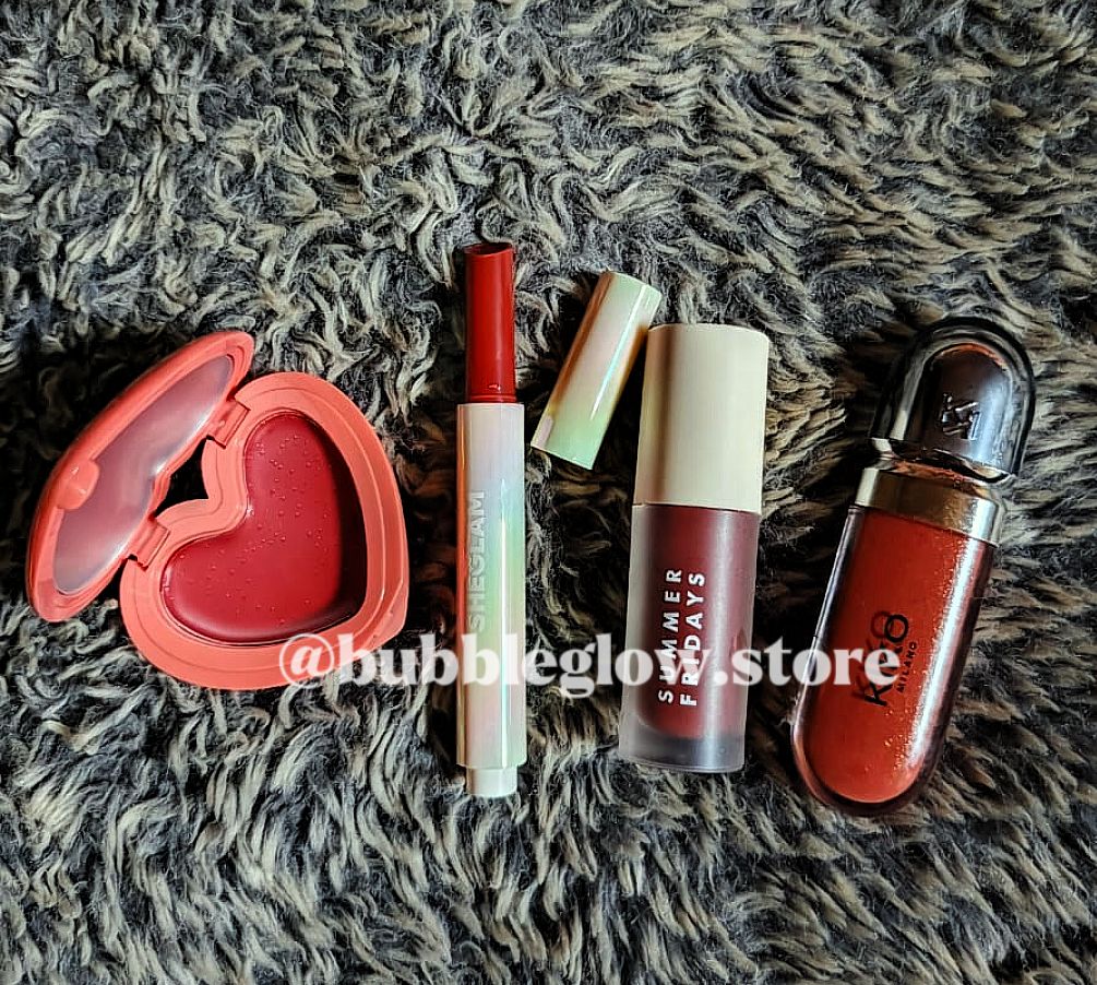 "Ultimate Lip & Blush Glow Set – Kiko Gloss, Sheglam Plumper, Summer Fridays Lip Oil & Cupid Blush"
