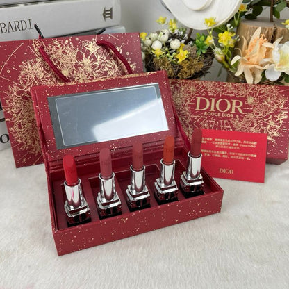 Dior Lipstick Set – Luxury High-Pigment Lipsticks with Hydrating Formula & Long-Lasting Color (Gift Box)