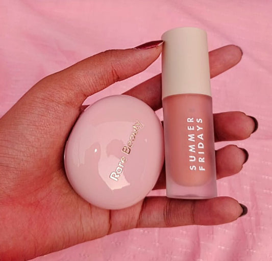 Rare beauty melting blush+summer Friday lip oil Duo –Radiant Glow & Juicy Hydration