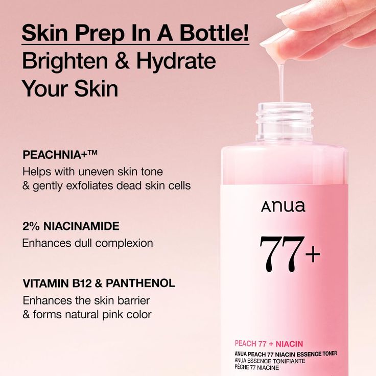Anua Peach 77% Niacinamide Toner – Brightening, Hydrating & Pore Care Face Toner