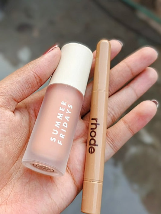 Summer Fridays Lip Oil & Rhode Lip Liner Duo – Glossy Nude Perfection