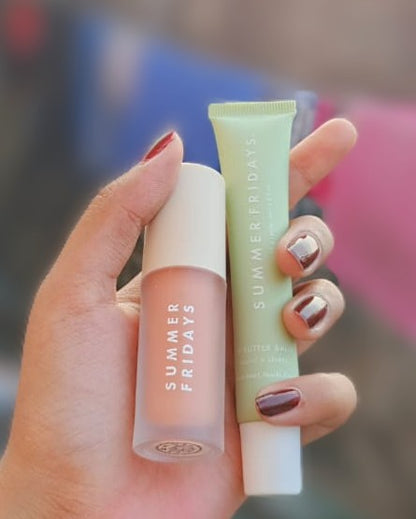 Summer Fridays Lip Oil  & Lip Balm Duo – Hydrating, Glossy & Nourishing