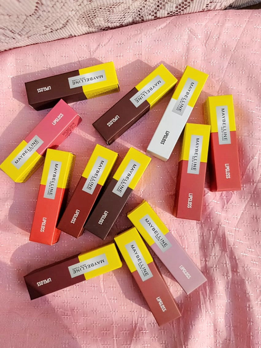 Maybelline Lip Gloss – High Shine, Non-Sticky & Hydrating Finish.