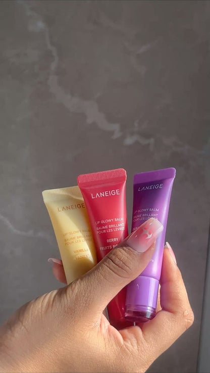 Laneige Lip Glowy Balm Trio Set – Hydrating, Glossy & Travel-Friendly Lip Care