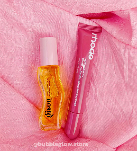 Glowy Lip Duo – Rhode Lip Tint & Gisou Lip Oil