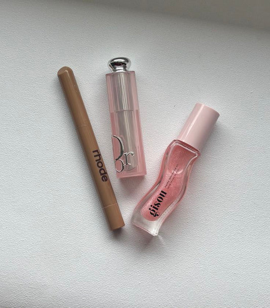 Hydrating and Defining Lip Set – Dior Lip Balm, Gisou Lip Oil & Rhode Lip Liner Trio