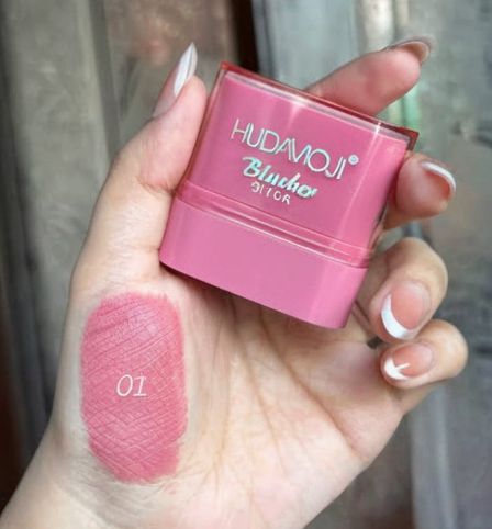 Hudamoji Lip & Cheek Blush Stick – Creamy Tint for a Natural Glow