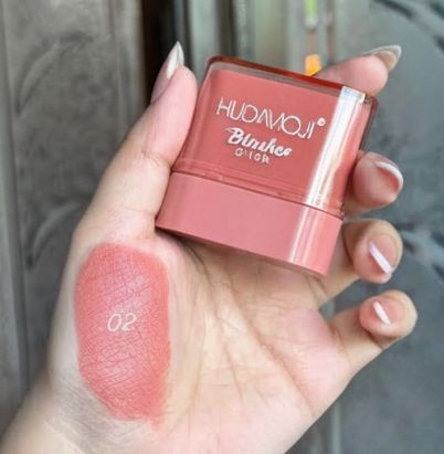 Hudamoji Lip & Cheek Blush Stick – Creamy Tint for a Natural Glow