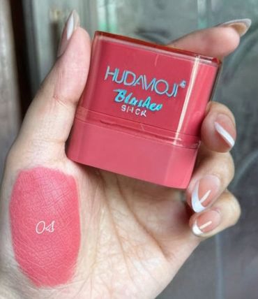 Hudamoji Lip & Cheek Blush Stick – Creamy Tint for a Natural Glow