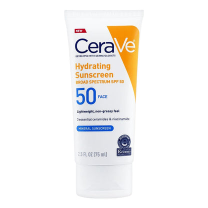 CeraVe Sunscreen SPF 50 – Broad Spectrum UV Protection & Hydration