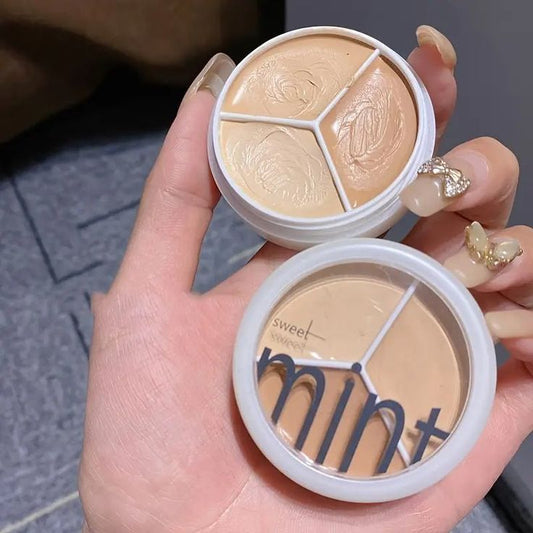 Tfit 3-in-1 Concealer Balm – Multi Shade Cream Concealer for Dark Circles, Blemish Coverage & Flawless Base Makeup