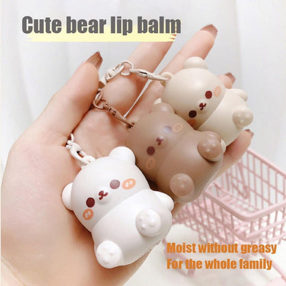 Hudamoji Teddy Bear Lip Balm – Cute Design & Hydrating Care 🧸
