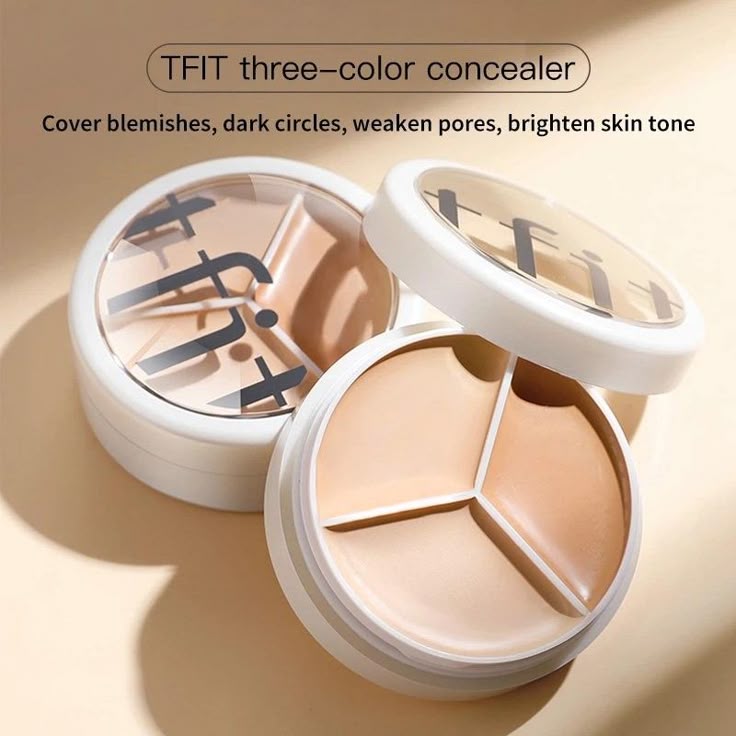 Tfit 3-in-1 Concealer Balm – Multi Shade Cream Concealer for Dark Circles, Blemish Coverage & Flawless Base Makeup