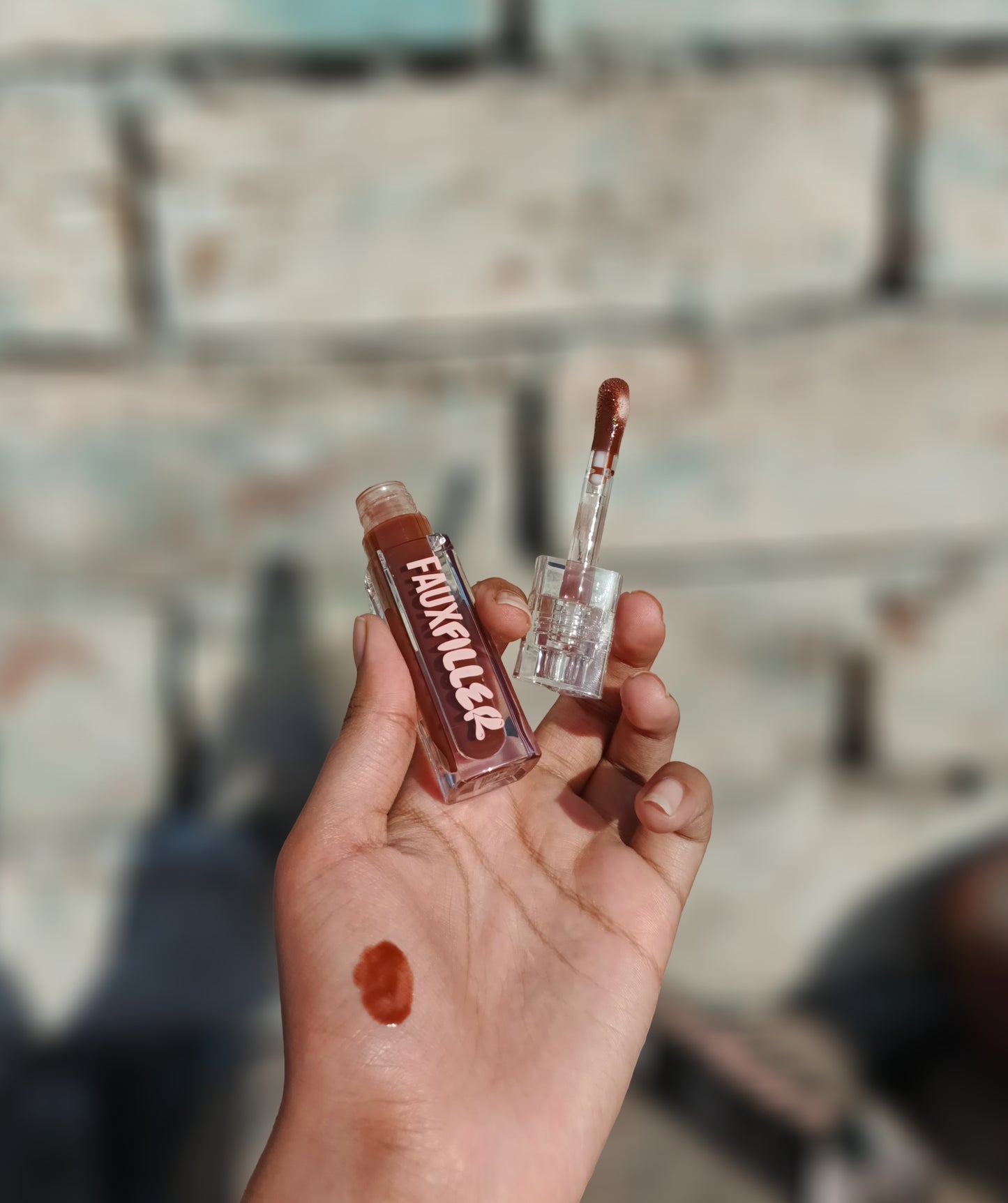 Huda Beauty Fauxfiller Lip Gloss – Plumping, High Shine, Non-Sticky & Hydrating Formula for Juicy, Fuller Lips