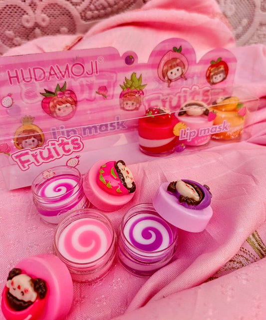 Hudamoji Lip Mask Set of 6 – Deep Hydration & Satin Glow Treatment